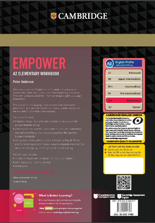 Sách - Empower A2 Elementary Workbook with Online Access