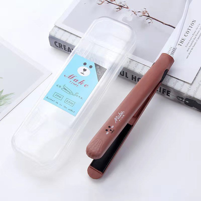 Máy làm tóc, máy là tóc, máy uốn duỗi kẹp tóc mini đa năng du lịch make tặng kèm hộp