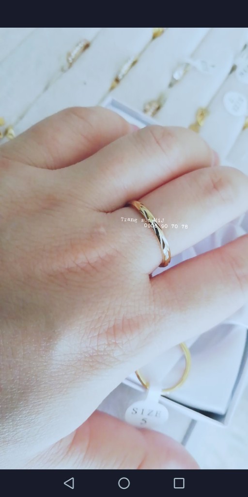 [GIÁ 1 CHIẾC] NHẪN TITAN KHẮC MẠ VÀNG