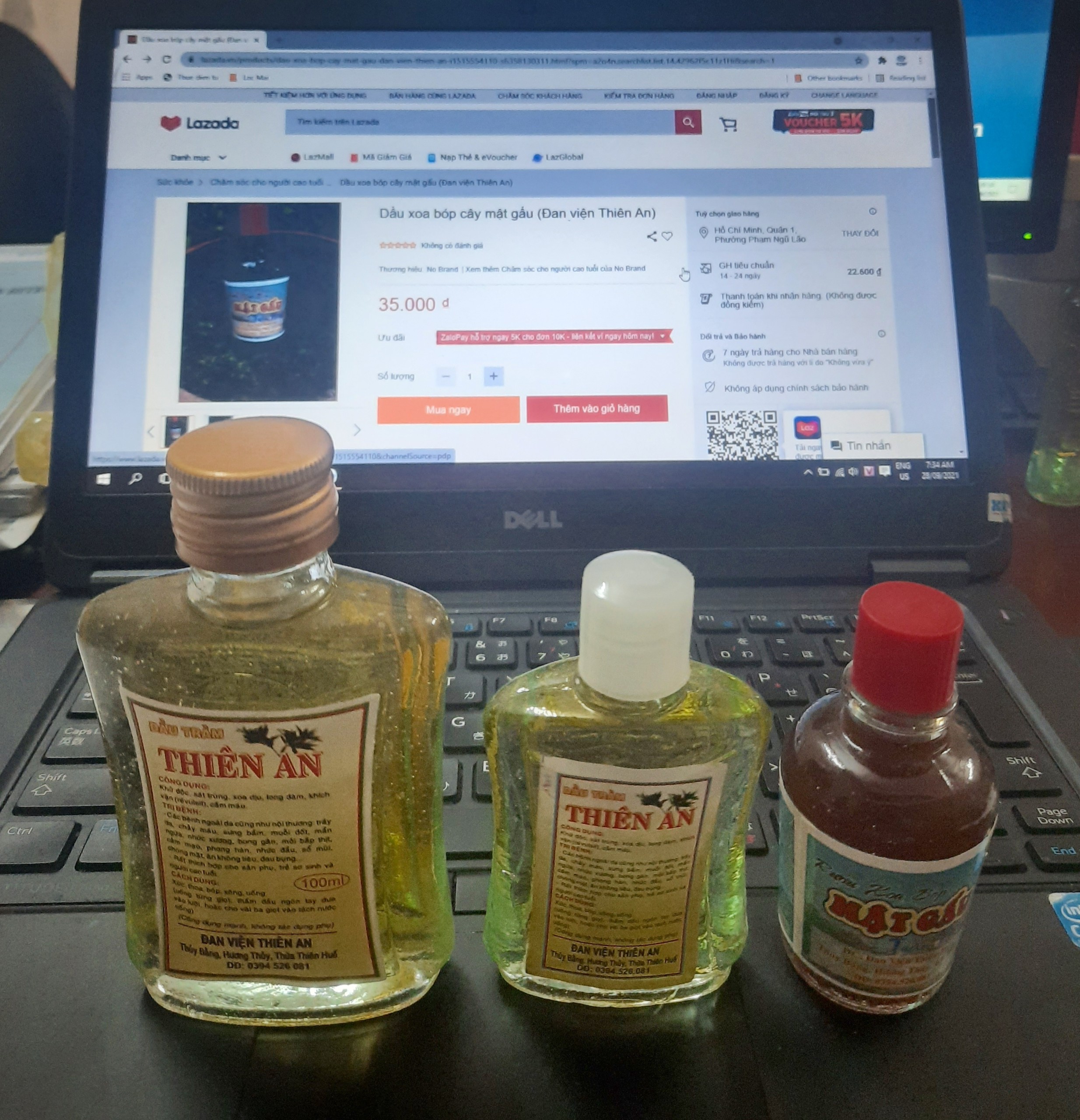 Dầu xoa bóp cây mật gấu (Đan viện Thiên An)