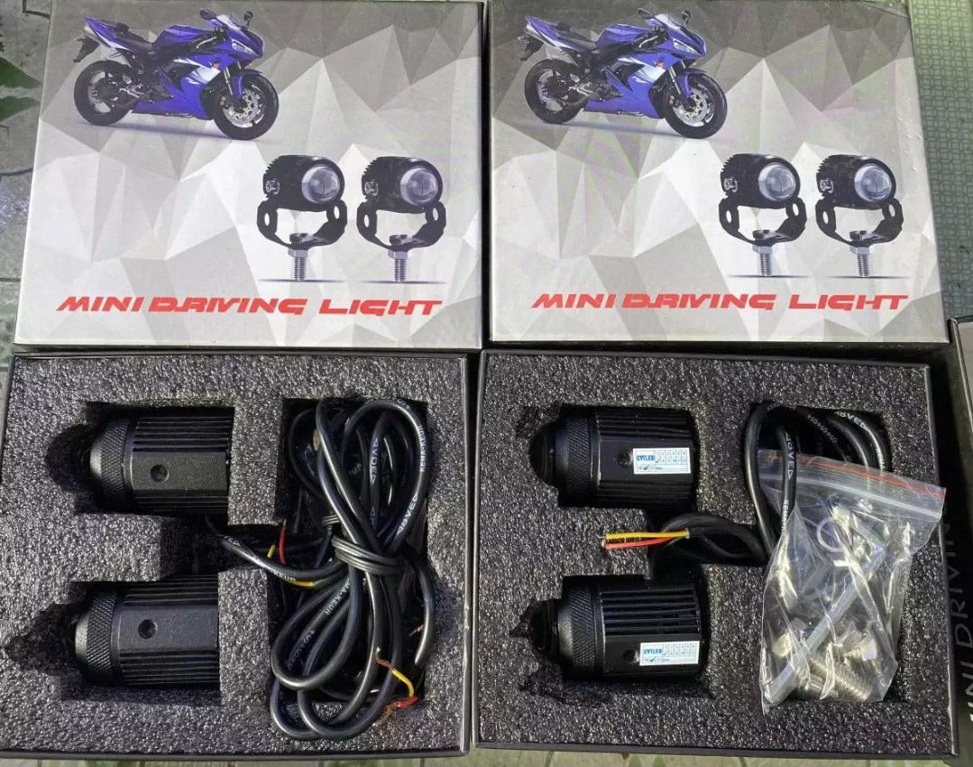 [1 bóng] Đèn trợ sáng mini cos vàng pha trắng MINI DRIVING LIGHT