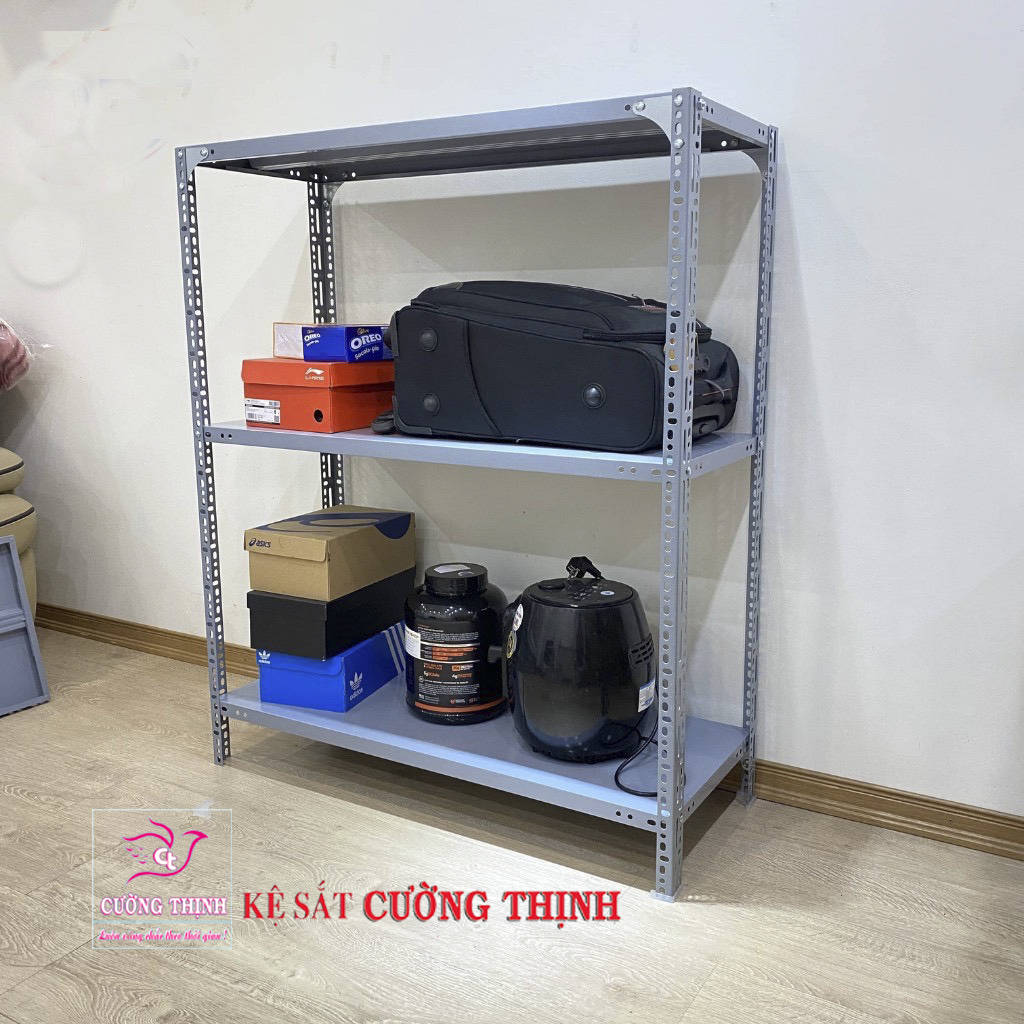 Kệ sắt mini 3 tầng, cao 120cm x dài 60cm x rộng 40cm, kệ sắt đa năng