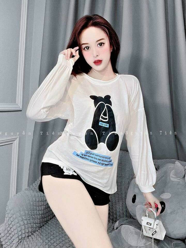 Bộ đùi mặc nhà tay dài xinh xắn