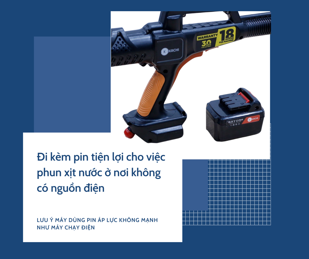 Máy xịt rửa xe cao áp Kachi- Thanh lý