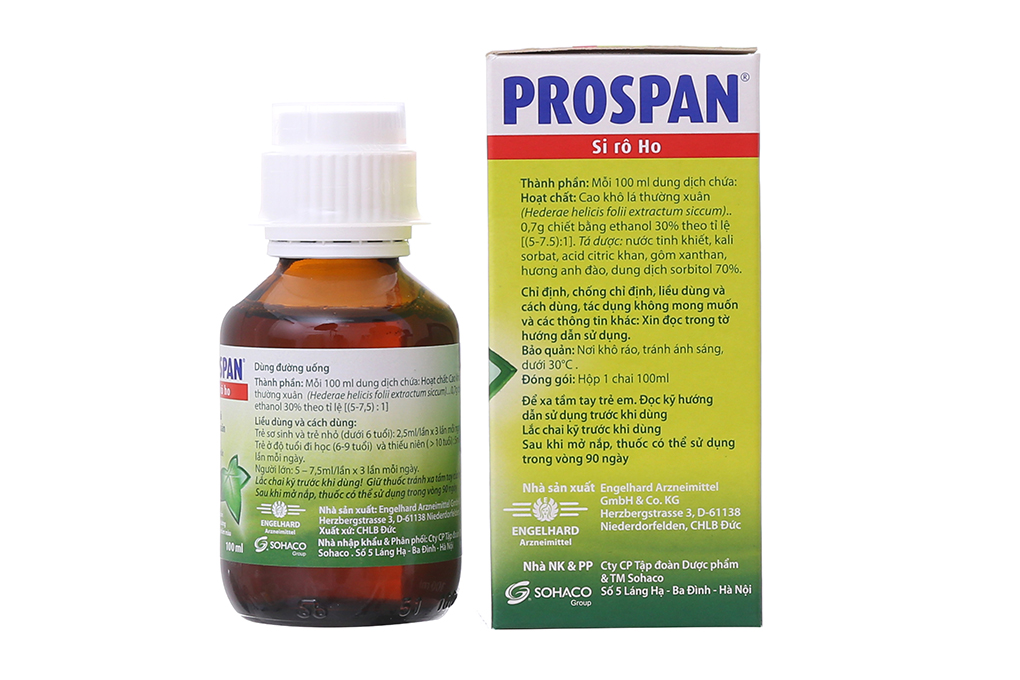 Siro Prospan Hỗ Trợ Ho, Viêm Phế Quản - Chai 100ml