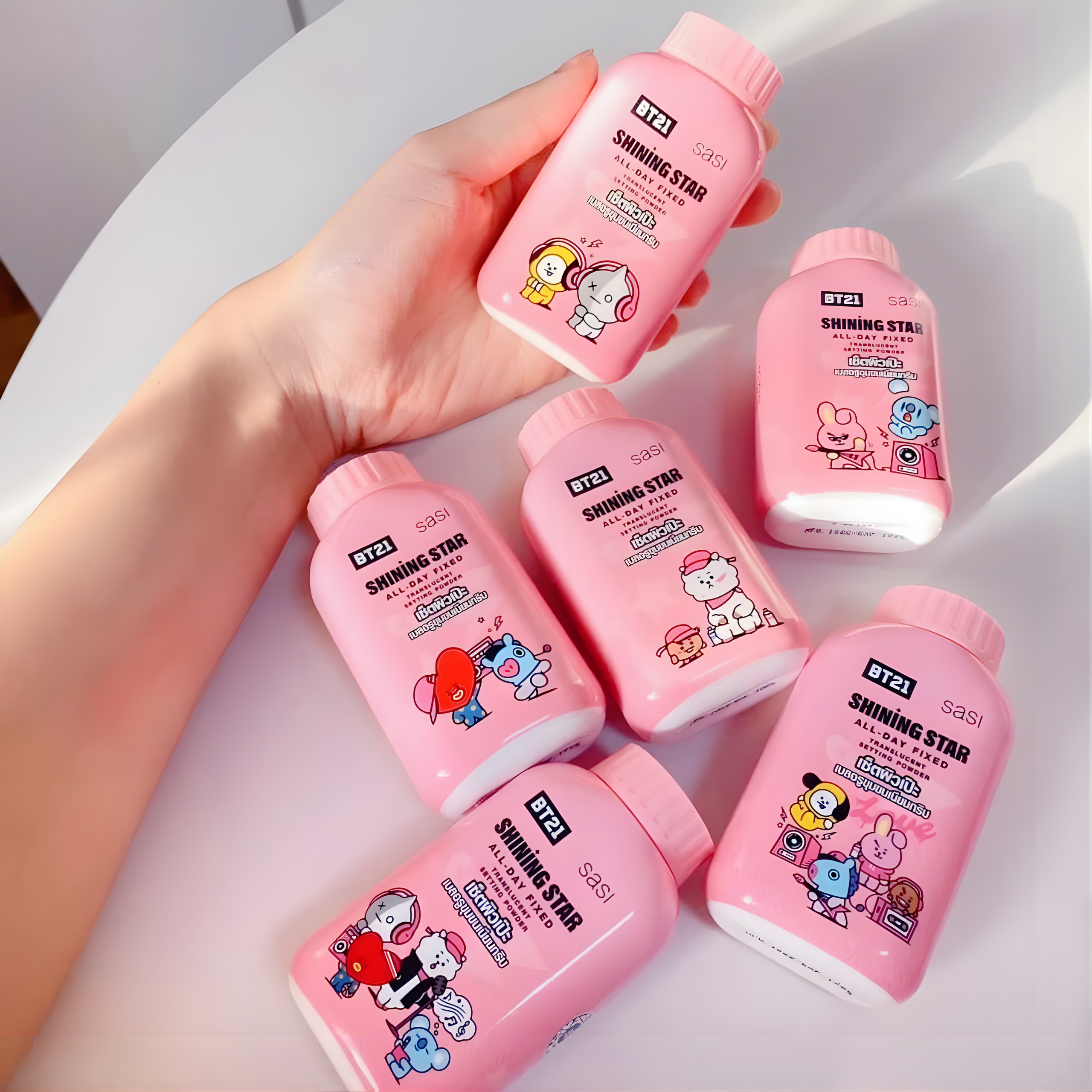 Phấn Phủ Sasi x BT21 - All-Day Fixed Translucent Setting Powder