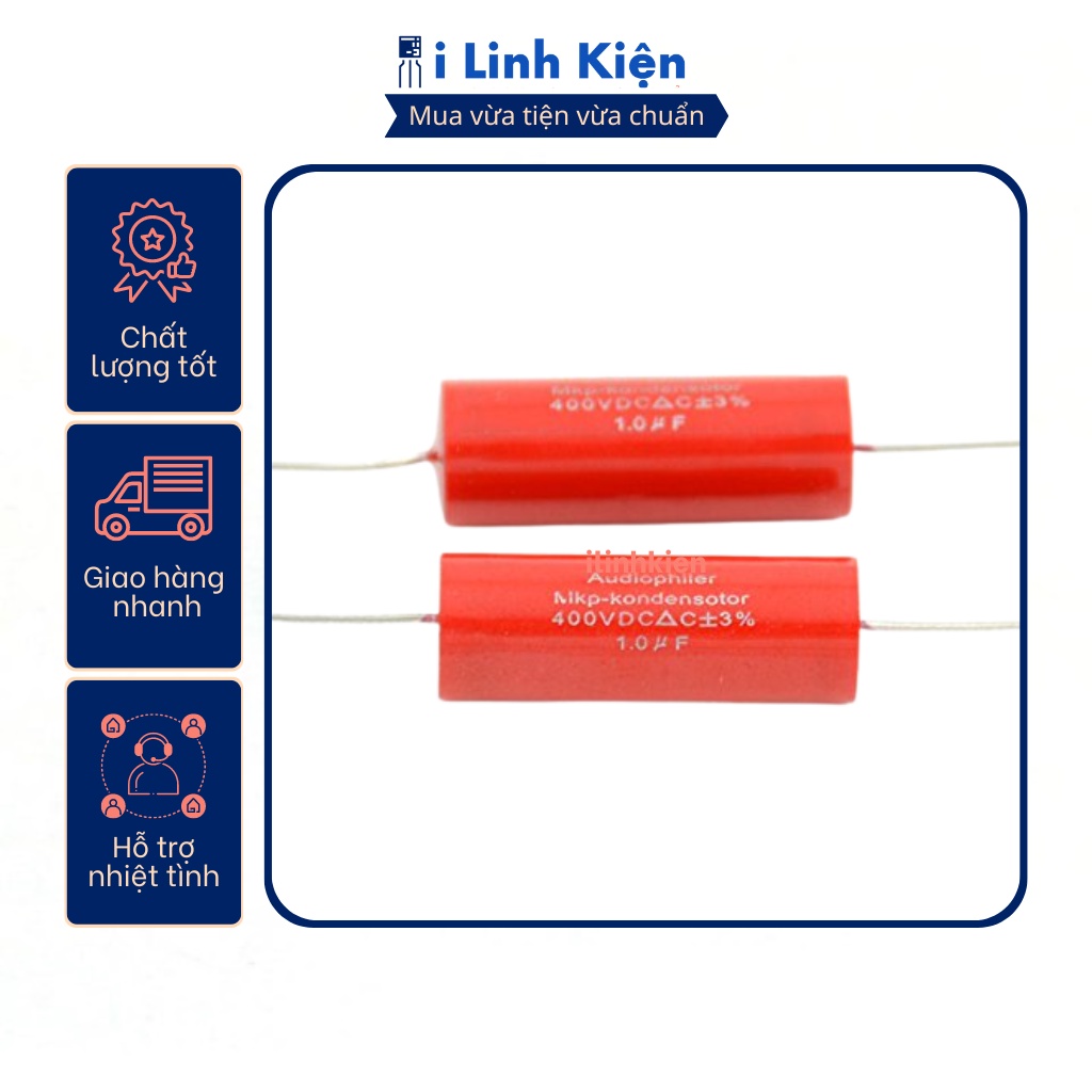 Tụ Audiophiler 1uF 400V 105J màu đỏ