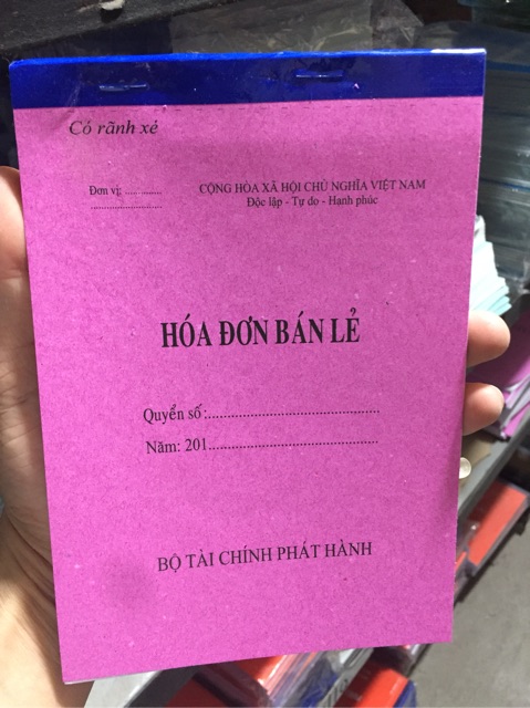 Hoá đơn bán lẻ dày 100trang A4/A5(1liên-2liên-3liên)