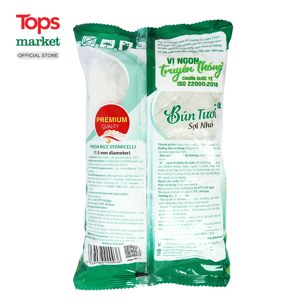 Bún Tươi 500G - Siêu Thị Tops Market