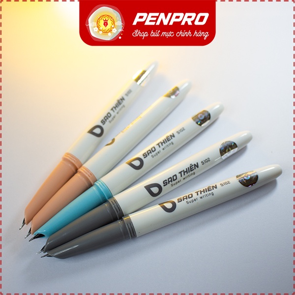 Bút máy giá rẻ - Bút Mực Sao Thiên S102 ngòi kim tinh êm trơn, bút mực học sinh tiểu học