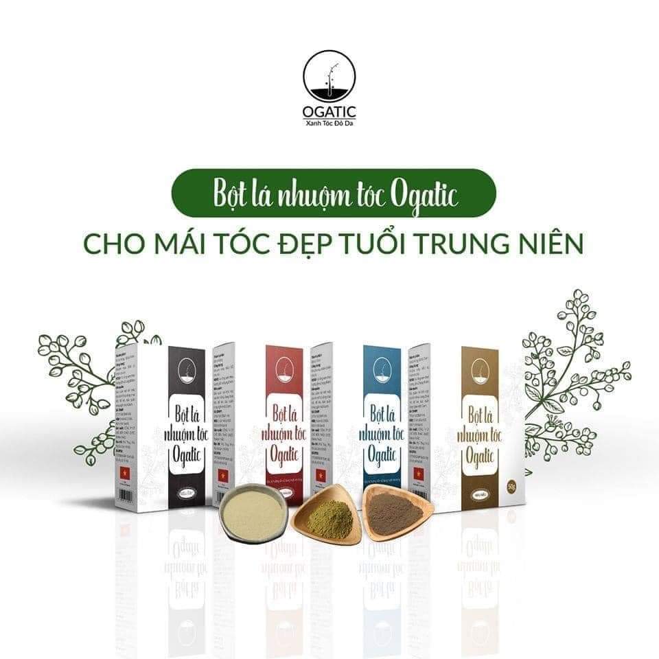 bột lá nhuộm tóc ogatic