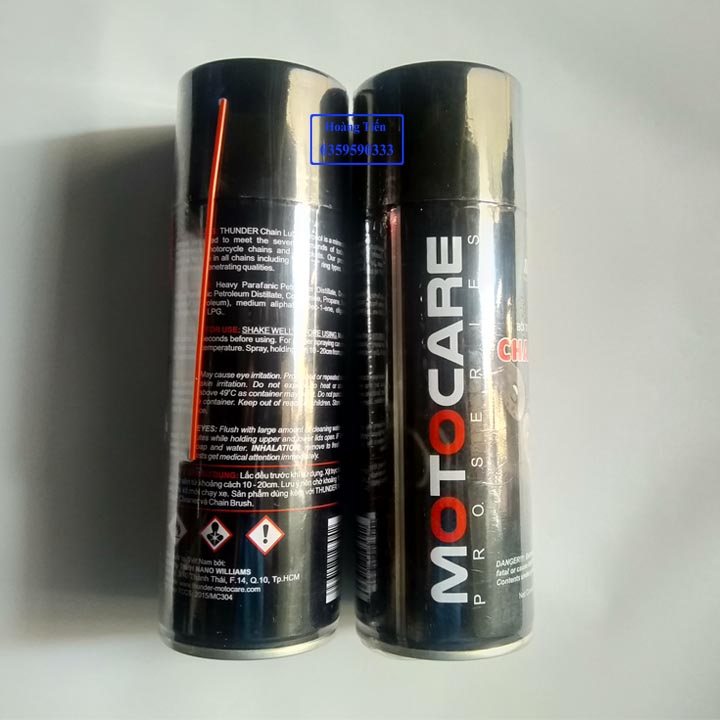 Chai xịt rữa dưỡng sên xe máy combo 2 chai