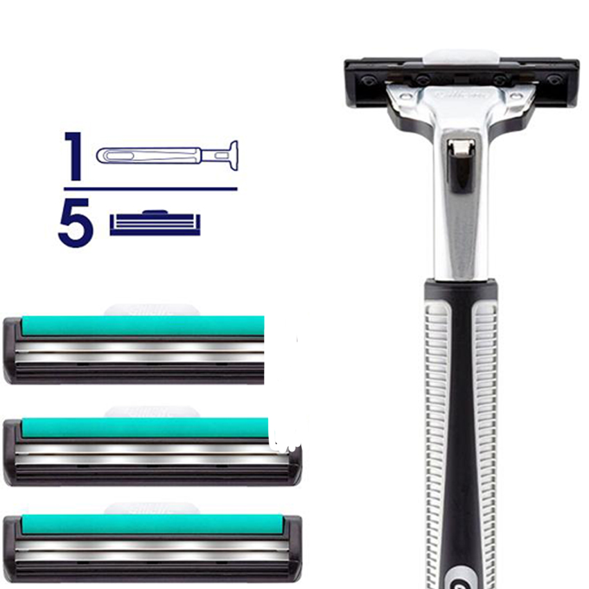 [Hàng hot, chính hãng] Dao cạo râu Gillette Vector (kèm 4 lưỡi) Hakii