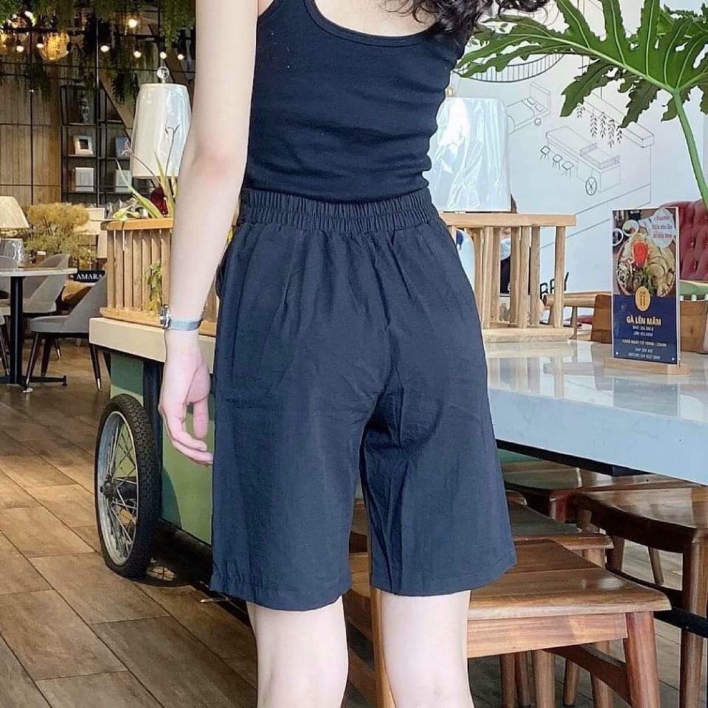 Quần Ngố Nữ Vải Đũi-Mh58