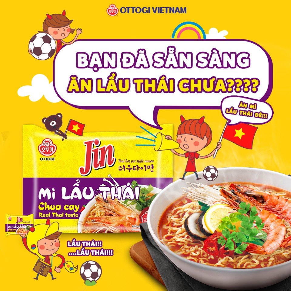 1 Thùng 20 gói Mì Lẩu Thái OTTOGI 115g
