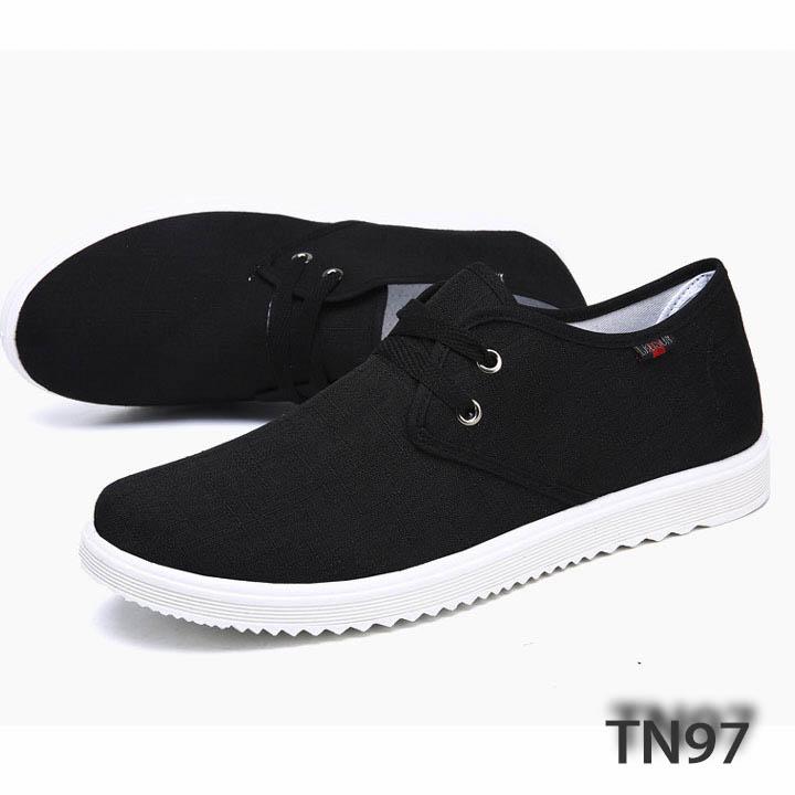Giày Sneaker Nam Chất Vải Jeans Cao Cấp TN97 - Đen