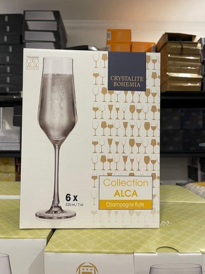 Set 6 Ly Champana Alca Bohemia 220ml