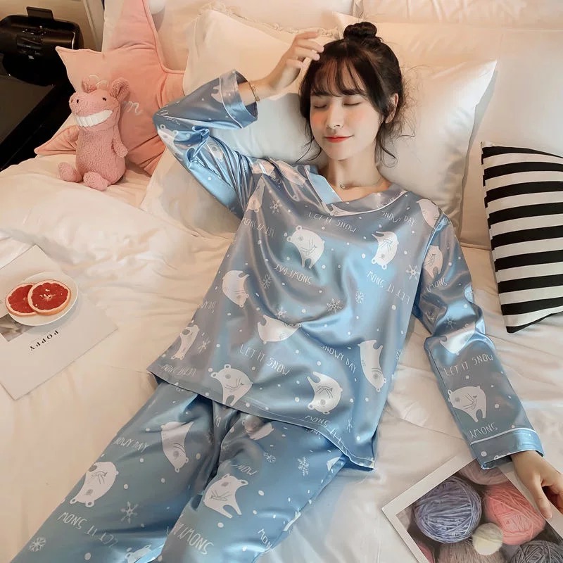 [ORDER] ĐỒ NGỦ PIJAMA MÙA HÈ LỤA NGẮN TAY HÀN QUỐC