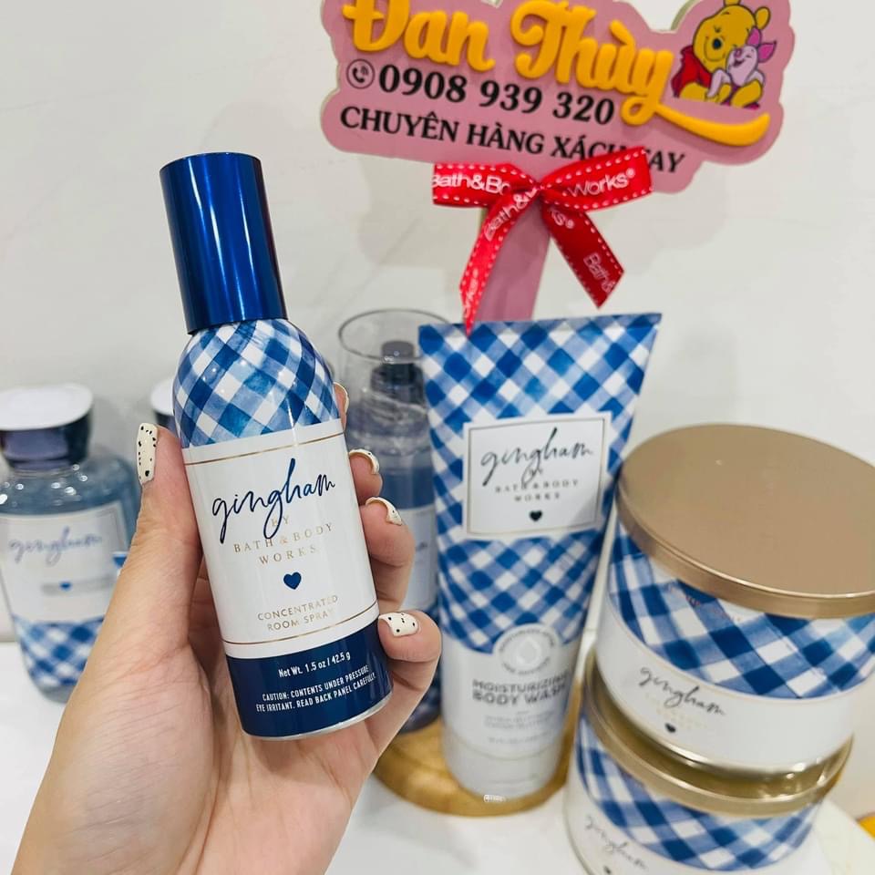 Gingham xịt thơm tắm dưỡng bath & body works 236ml