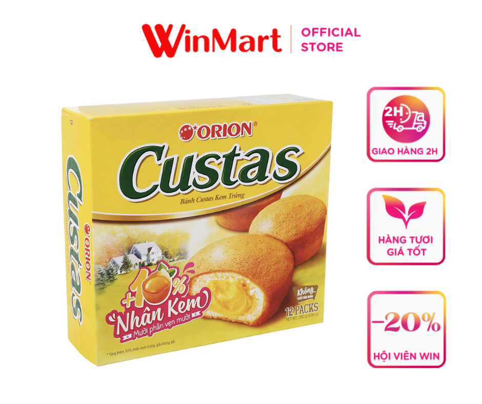 [Siêu thị WinMart] - Bánh Custas kem trứng Orion hộp 276g