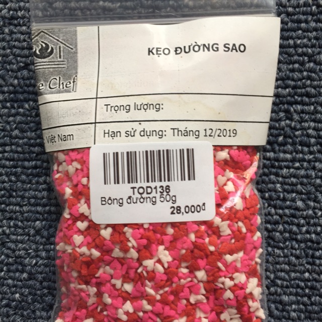 Kẹo Đường Các Hình: Tim, Sao....