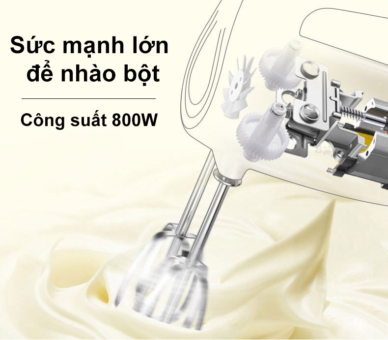 Máy đánh trứng SOKANY 800W đánh được bột,Máy trộn bánh làm bánh sokany có 5 tốc độ điều chỉnh chuyên dụng SK-6621 [ ĐỔI MỚI TẠI NHÀ KHÔNG MẤT PHÍ - BẢO HÀNH 18 THÁNG ]