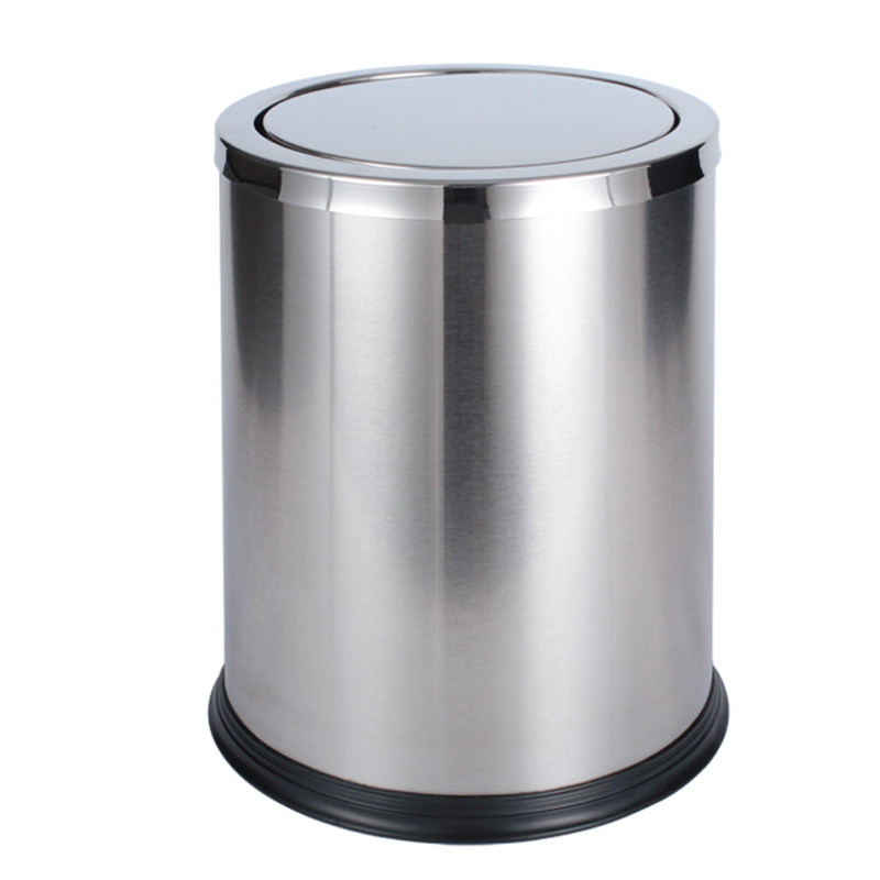 Thùng rác khách sạn inox nắp lật TRP-2