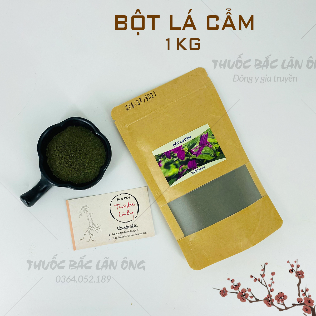 Bột lá cẩm tím nguyên chất 1kg
