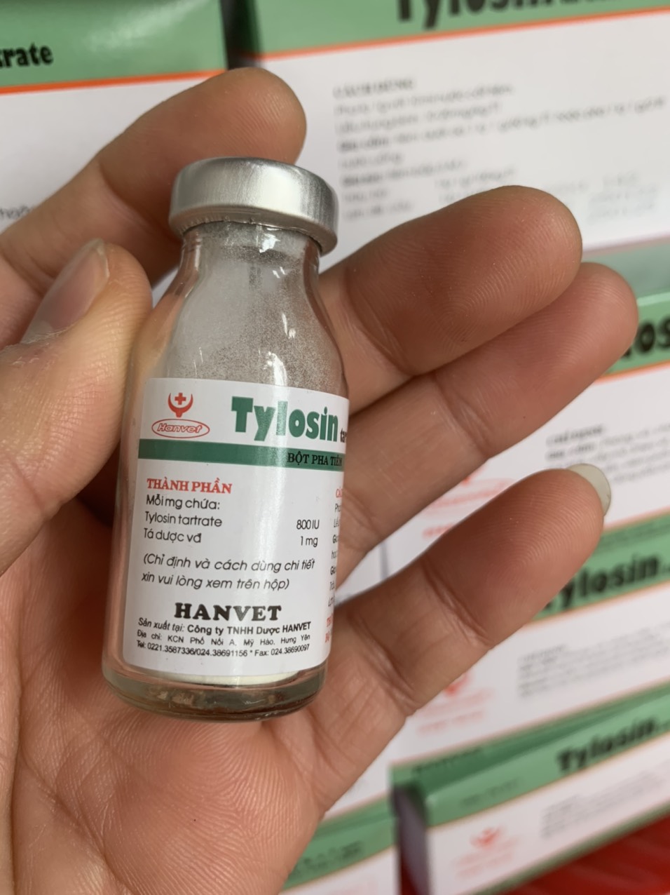 Bột tylosin tartrate 1g hanvet
