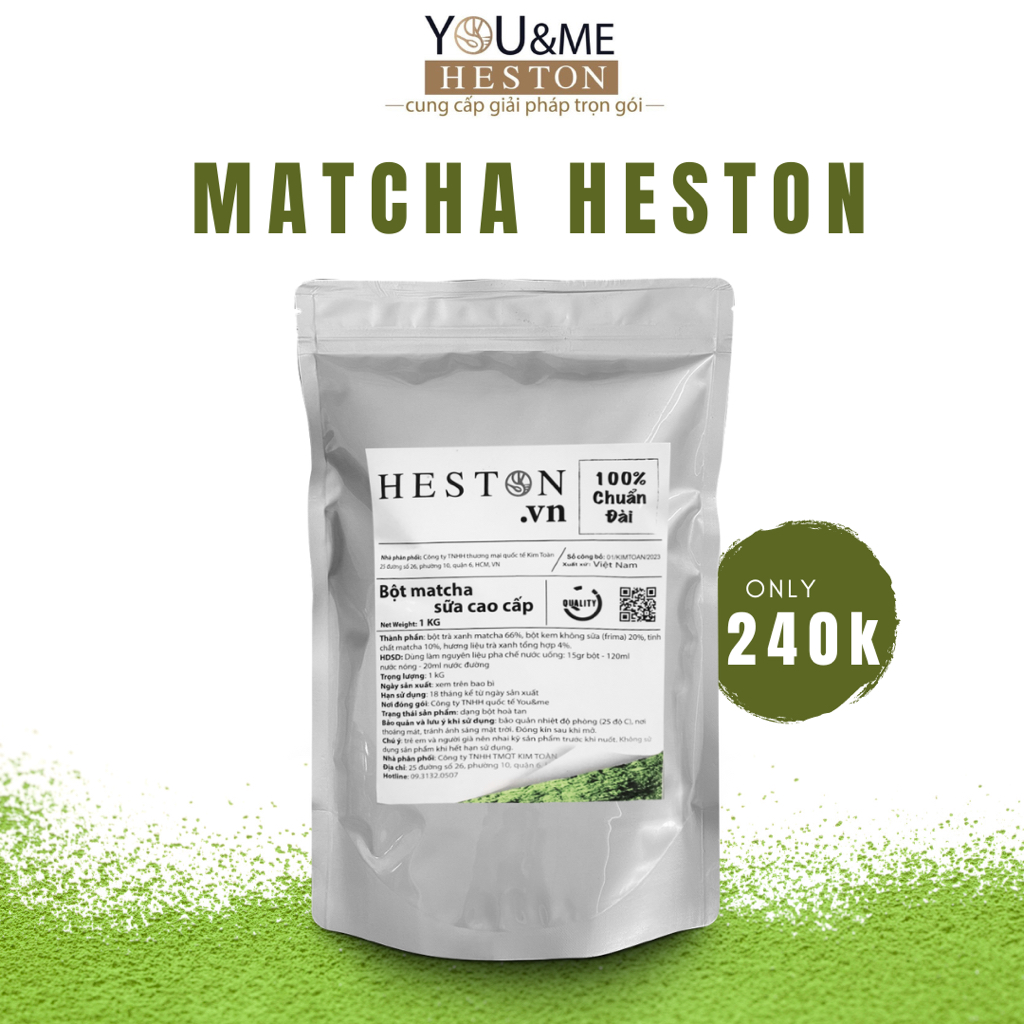 Bột trà xanh Đài Loan (bột sữa matcha)