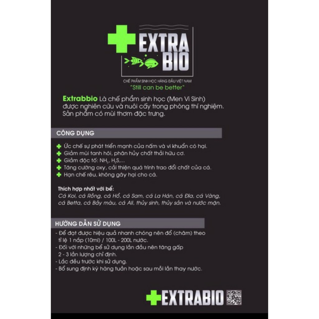 Vi Sinh Extra Bio 250ml - Chế phẩm sinh học cho bể cá - Mọi loại bể