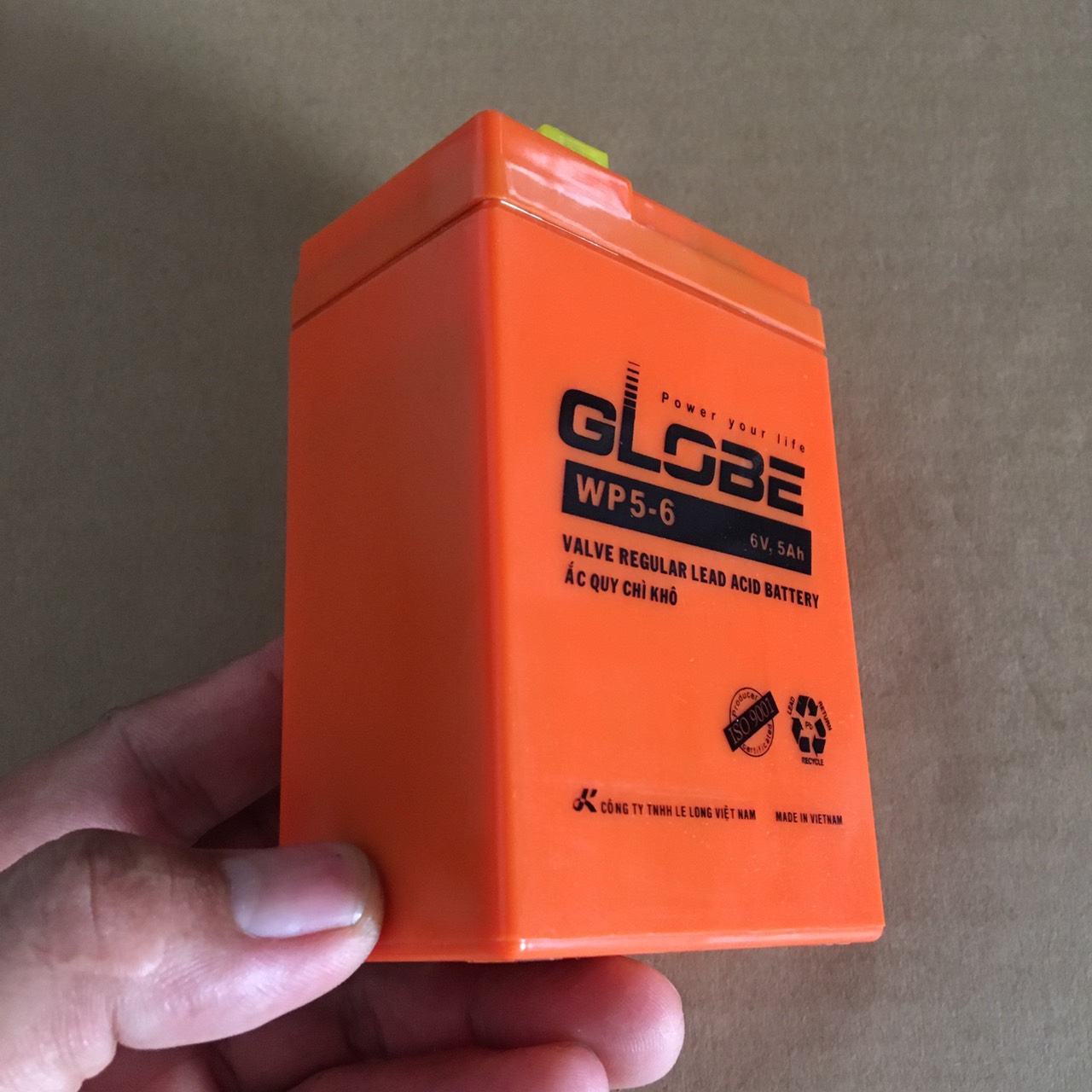 Ắc Quy 6V5AH – Dùng cho ô tô điện trẻ em , quạt điện, đèn pin dự phòng