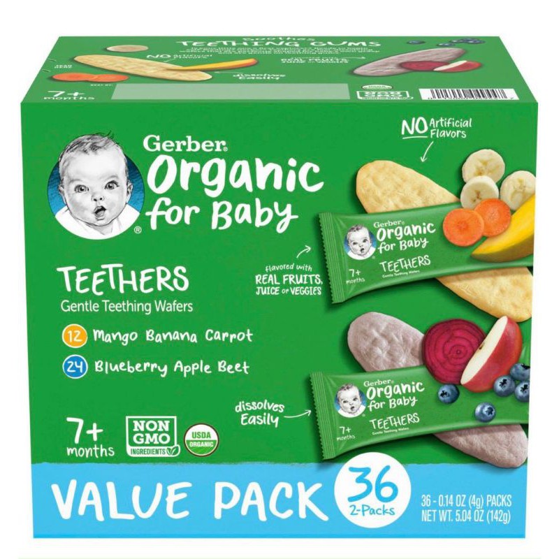 Date 06 2023 - Mỹ Bánh gạo ăn dặm Organic Gerber lẻ 1 cái