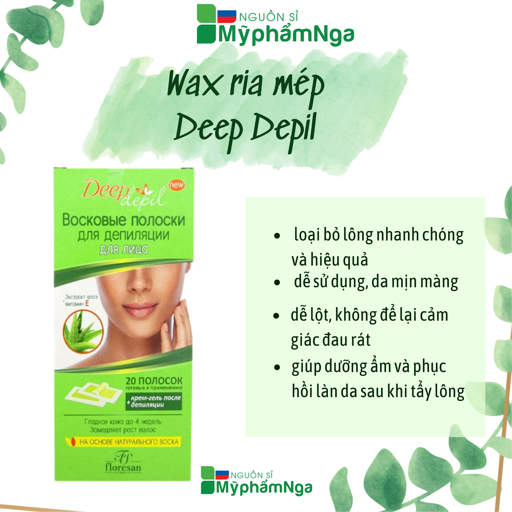 [HCM]Wax lông mặt - Wax ria mép Deep Depil