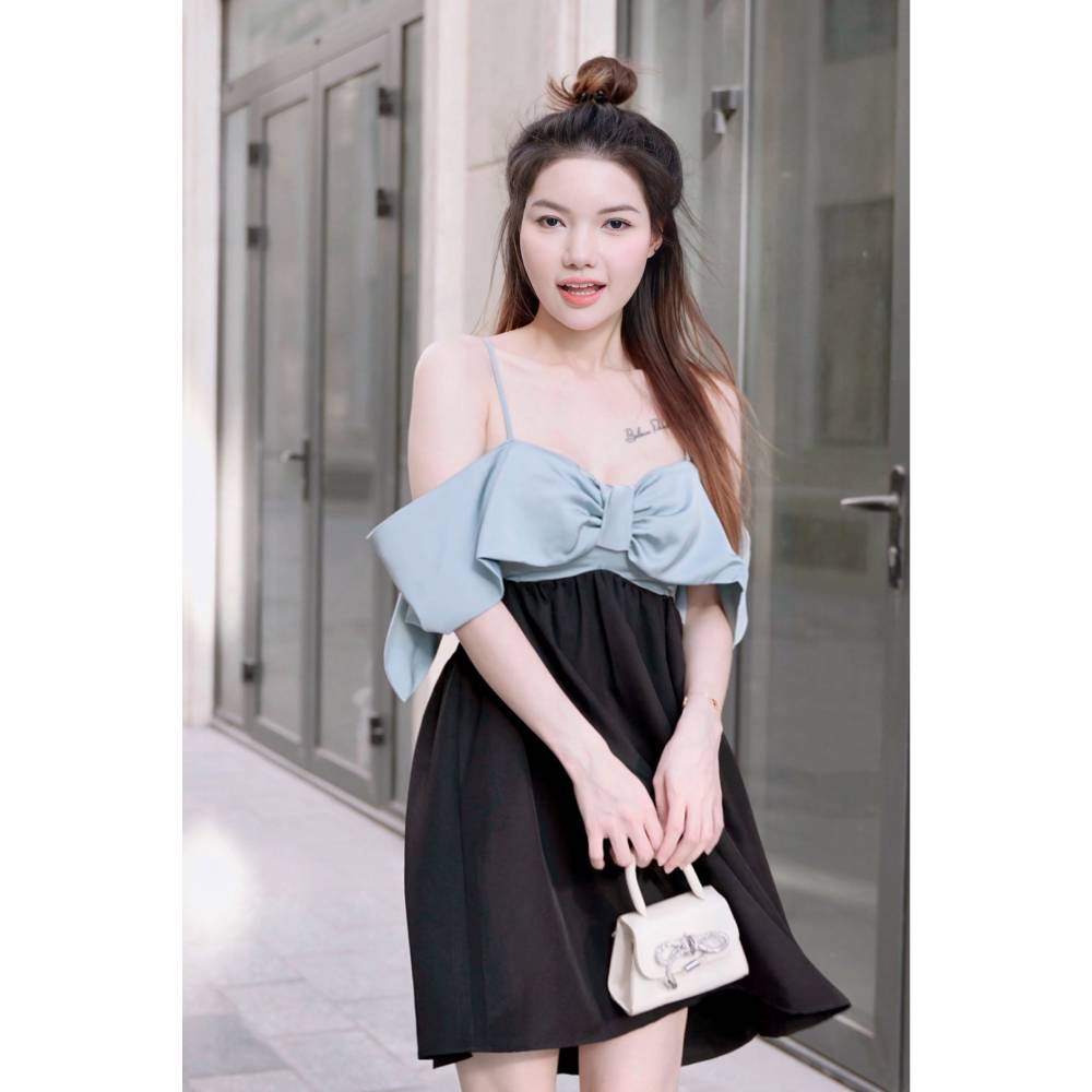 [NHẬP MÃ NOVFALAZSOCIAL02 GIẢM 40K ĐƠN 199K  ] Đầm cup Maybi lụa  2 màu