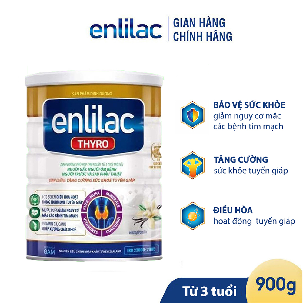 sữa bột ENLILAC THYRO 400G,-900G  (DINH DƯỠNG CHO NGƯỜI TUYẾN GIÁP)