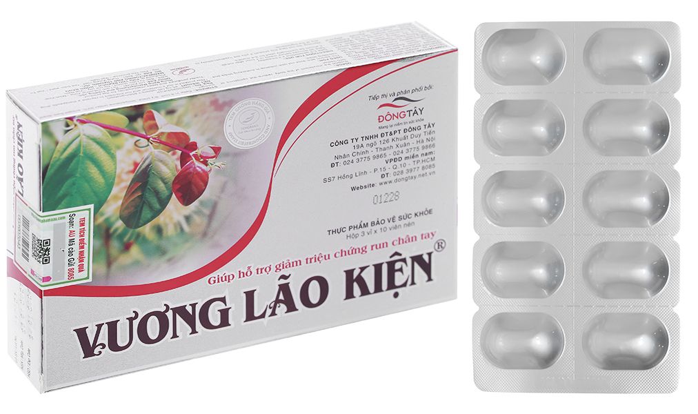 Viên uống Vương Lão Kiện Đông Tây hỗ trợ giảm triệu chứng run chân tay Vuong Lao Kien