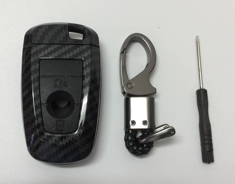 [HCM] Ốp vỏ chìa khóa Carbon Ford Everest, Ranger, Ecosport 2018-2022- kèm móc chìa khóa