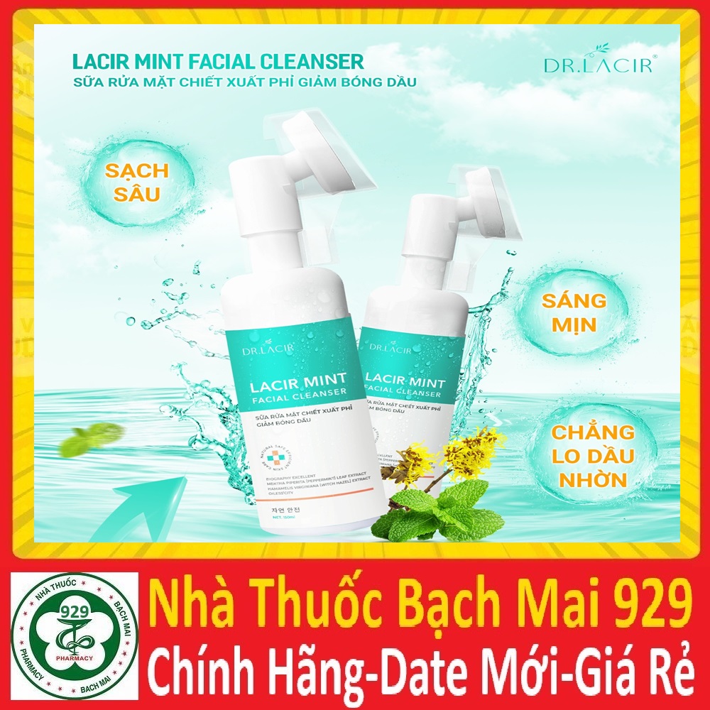 Sữa rửa mặt bạc hà kiềm dầu Dr Lacir 150ml - Sữa rửa mặt Dr Lacir - dành cho da nhạy cảm, da dầu nhờn, cung cấp khoáng chất cho da và làm sạch da