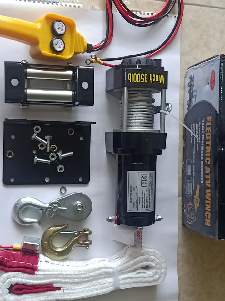 tời điện , tời điện 12v - 3500lbs