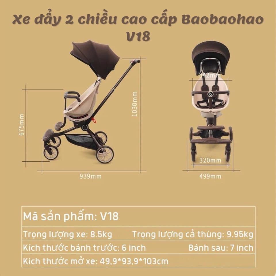 Xe đẩy baohaohao V18 - Xe đẩy XL -5