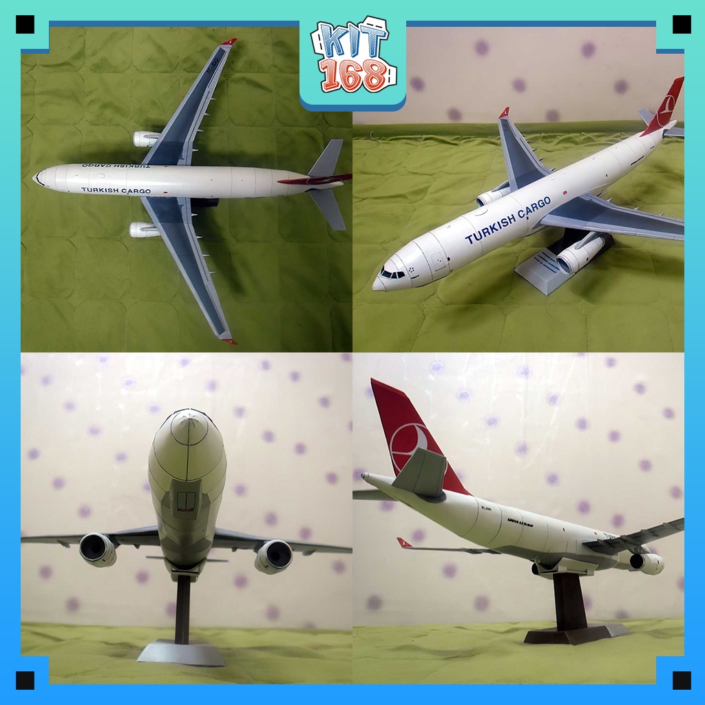 Mô hình giấy Máy bay Turkish Airlines Cargo Airbus A330
