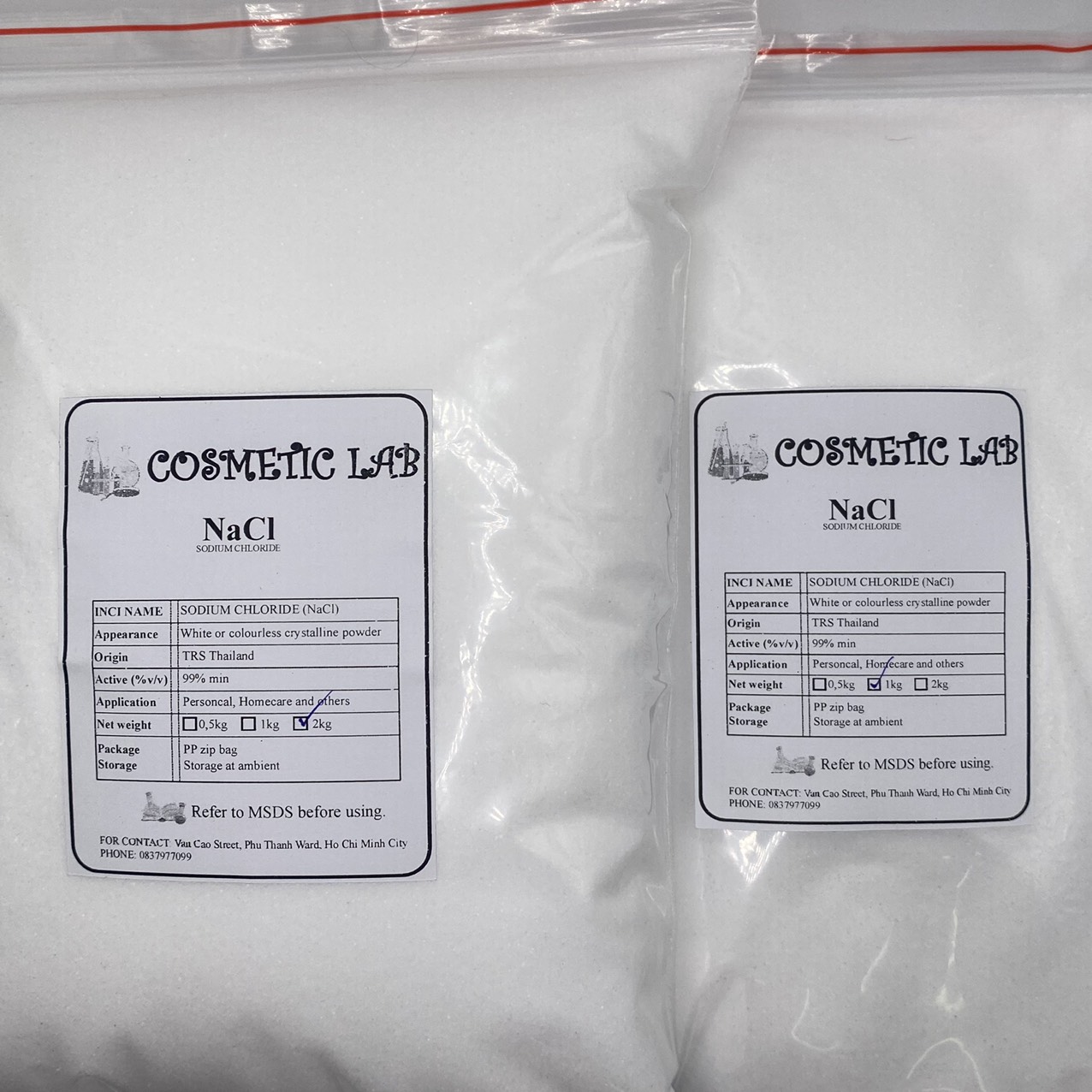 Muối tinh khiết NaCl Thái Lan (Sodium Chloride)