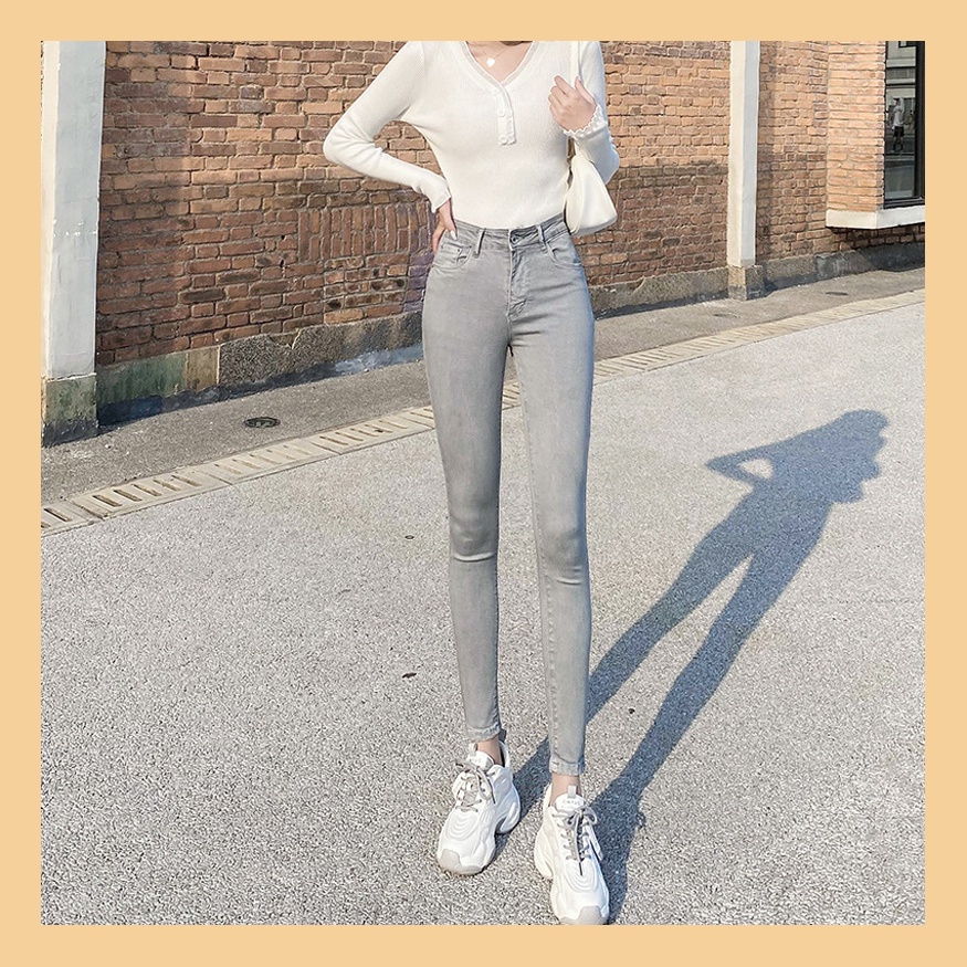 Quần Legging Jean UNDERCOOL Cạp Cao Co Giãn Ôm Body