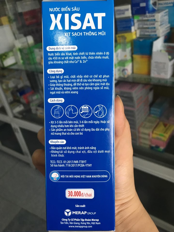NƯỚC XỊT RỬA MŨI XISAT XANH 75ML