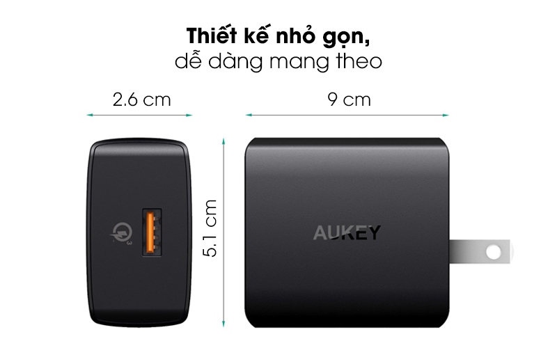 Củ sạc nhanh aukey PA-T17