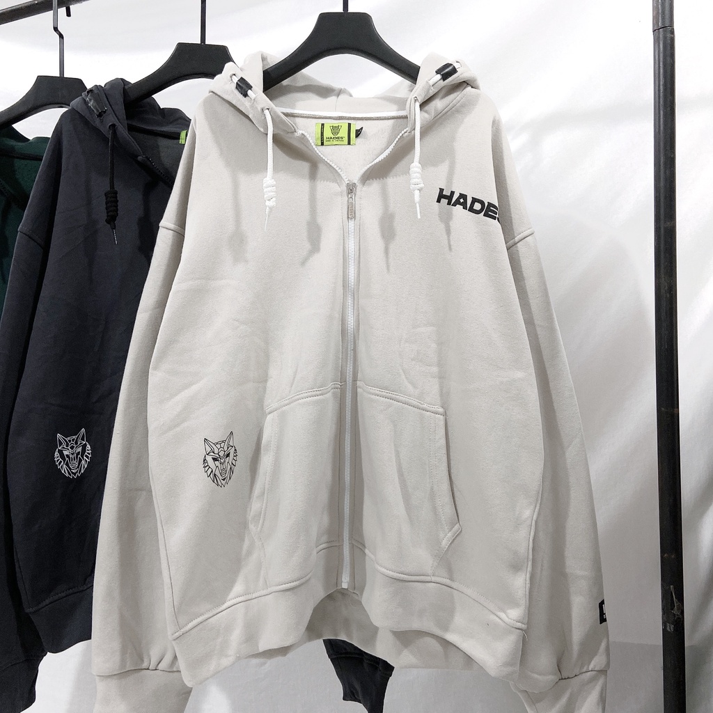Hoodie zip Unisex Mặt vuông