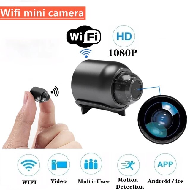 Camera không dây mini, camera mini máy quay phim mini x5, camera mini wifi. camera không dây, camera theo dõi giám sát từ xa điện thoại di động độ phân giải sắc nét 1080p .
