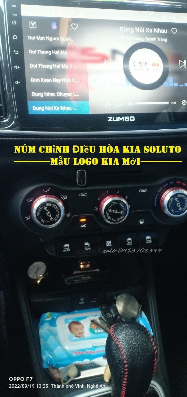 Núm điều hòa xe Kia Soluto-Hàng cao cấp