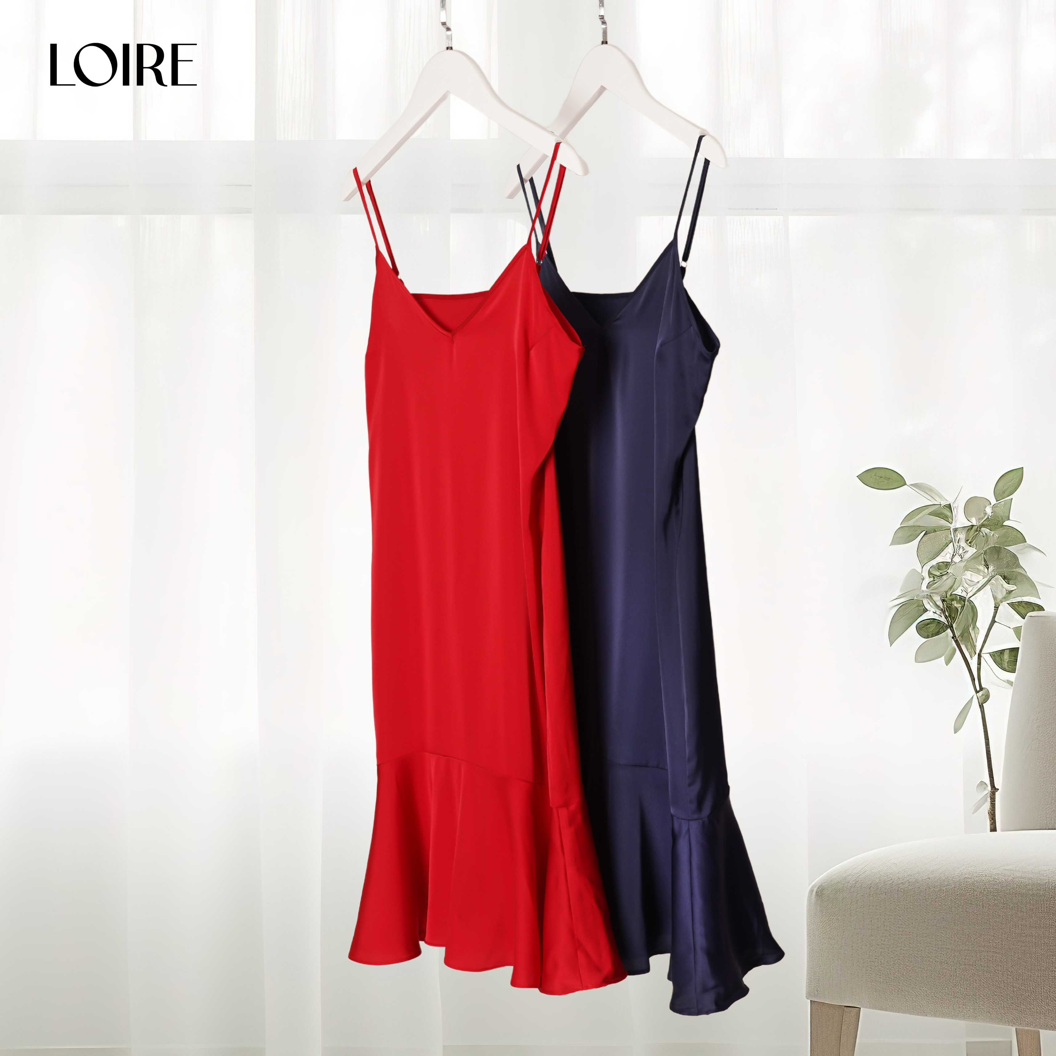 Váy Lụa 2 Dây Đuôi Cá Loirechic VNS04